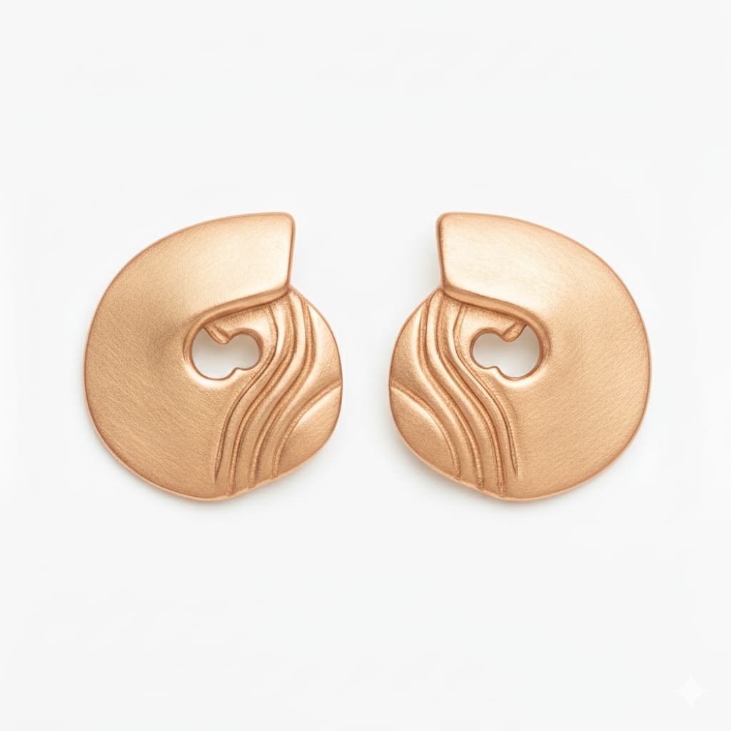 Argola de ouro rosé icônica